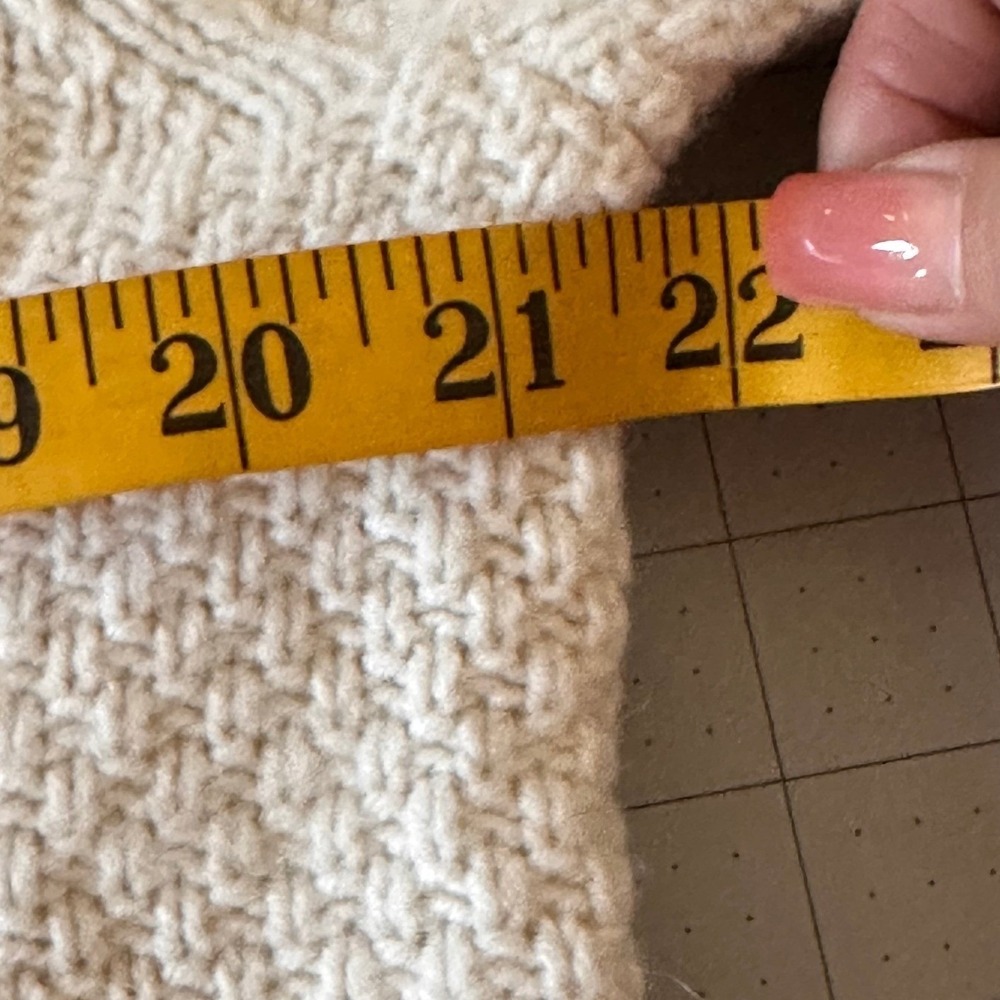 Polo Ralph Lauren Size Large Classic Cream Cable Knit Alpaca Wool Crew Neck Mens - Picture 11 of 13